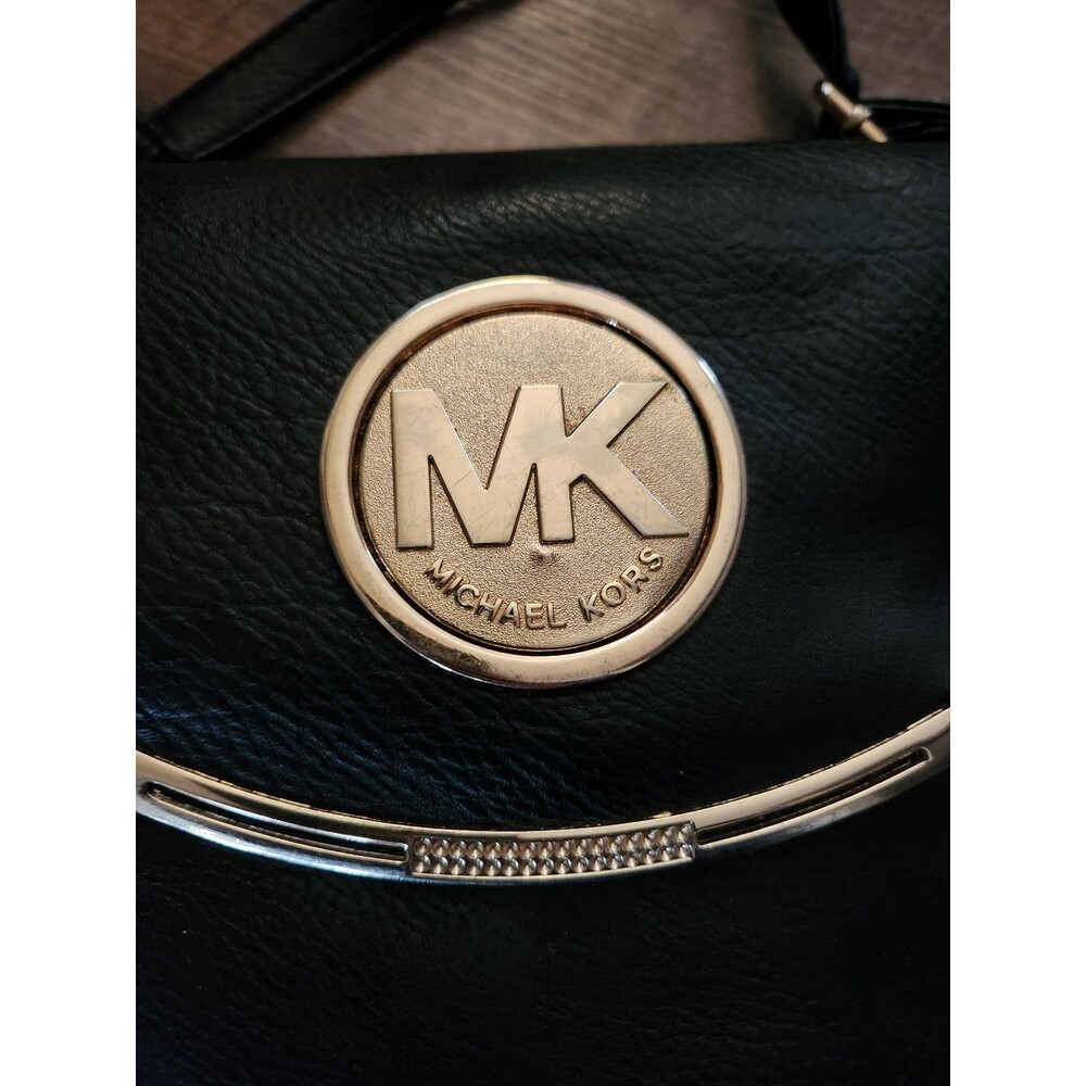 Michael Kors black leather crossbody purse - Picture 2 of 6